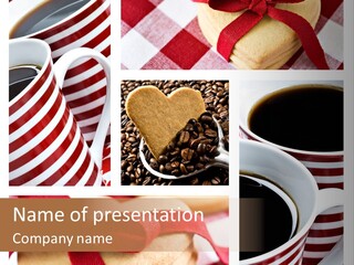 Mocha Dark Heart PowerPoint Template