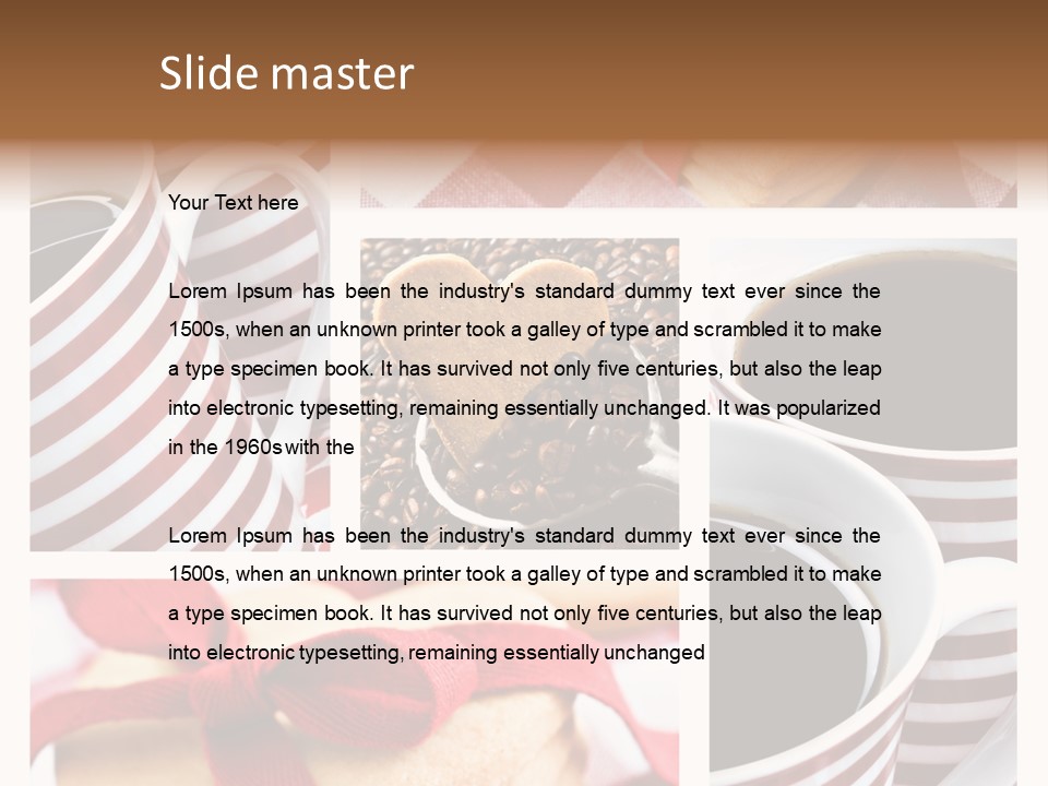 Mocha Dark Heart PowerPoint Template