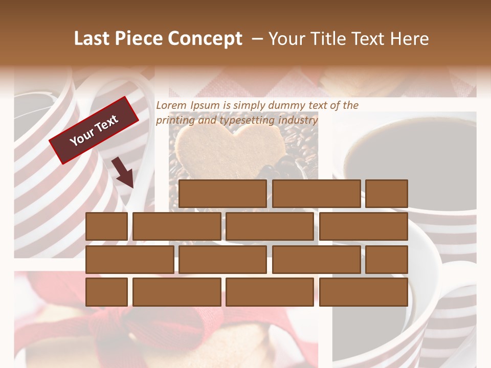 Mocha Dark Heart PowerPoint Template