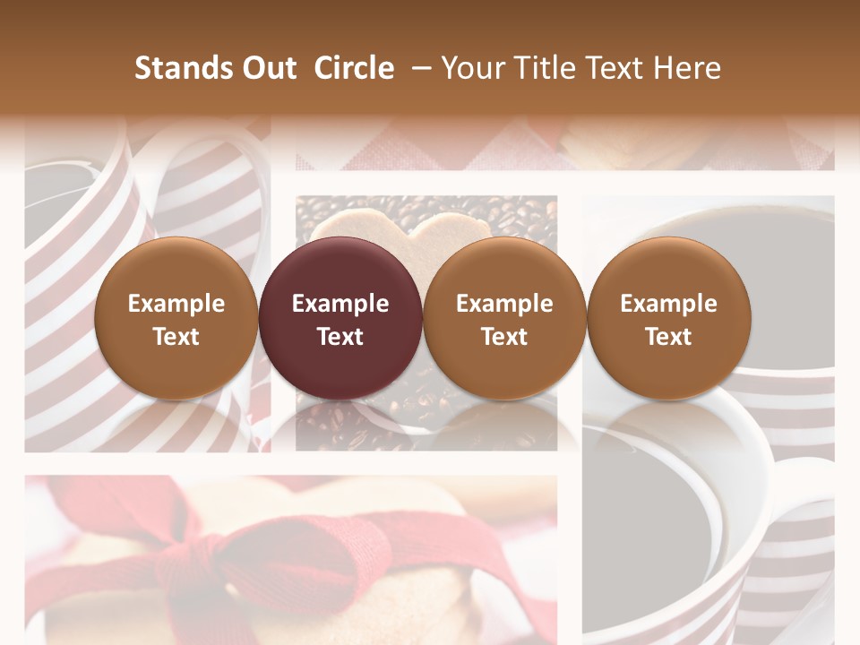 Mocha Dark Heart PowerPoint Template