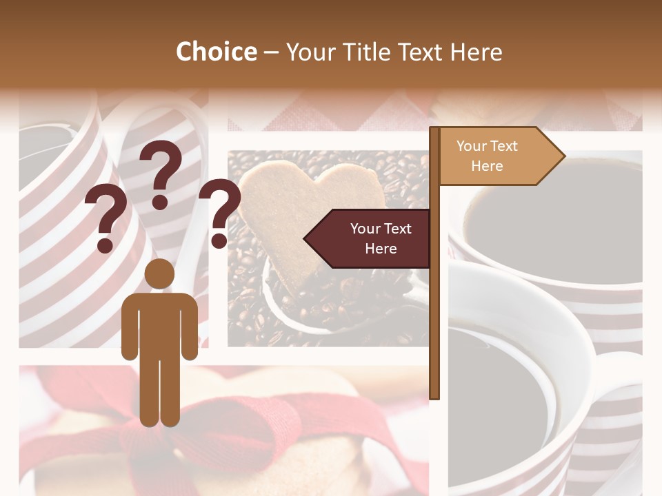Mocha Dark Heart PowerPoint Template