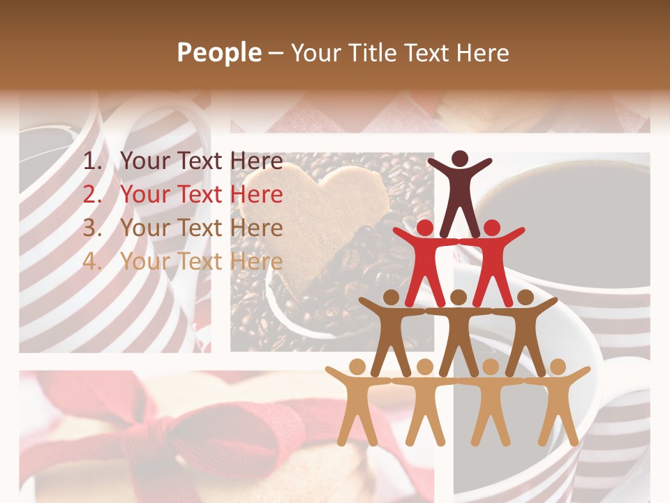 Mocha Dark Heart PowerPoint Template