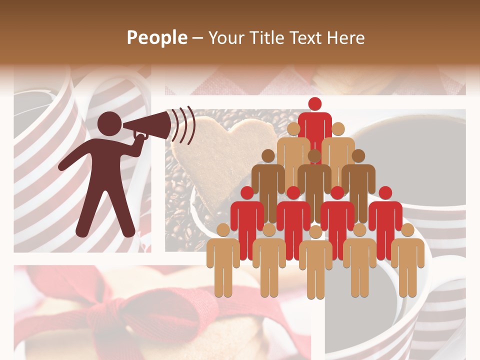 Mocha Dark Heart PowerPoint Template