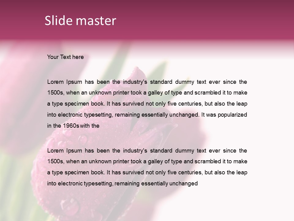 Space Pretty Garden PowerPoint Template