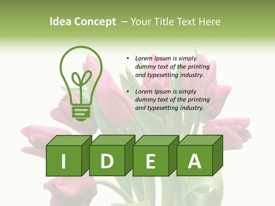 Bloom Stalk Present PowerPoint Template