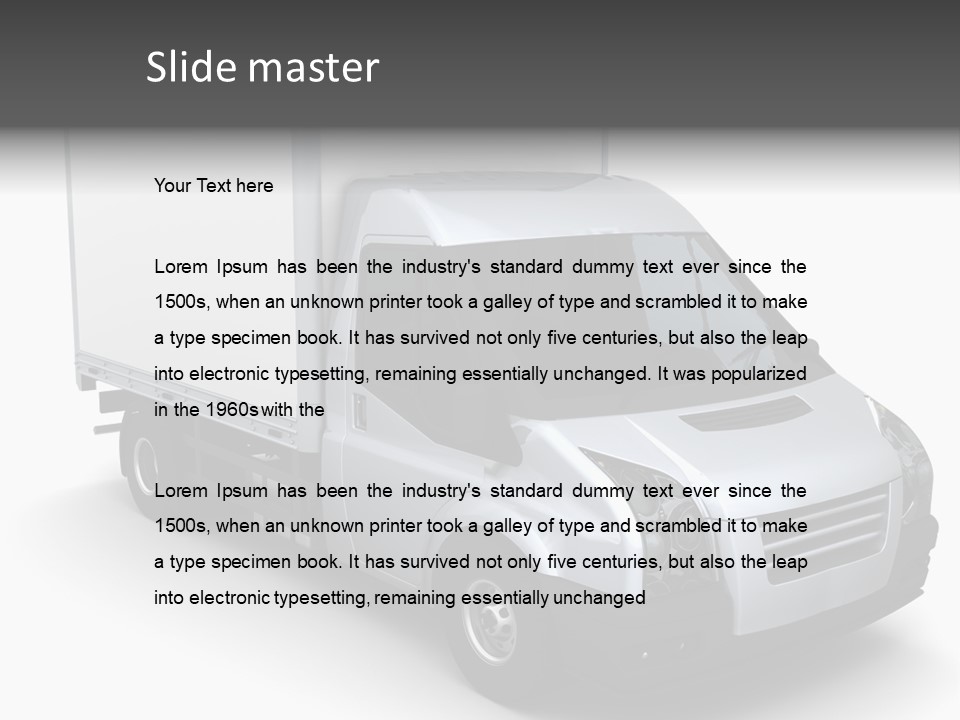 Auto Trailer Render PowerPoint Template