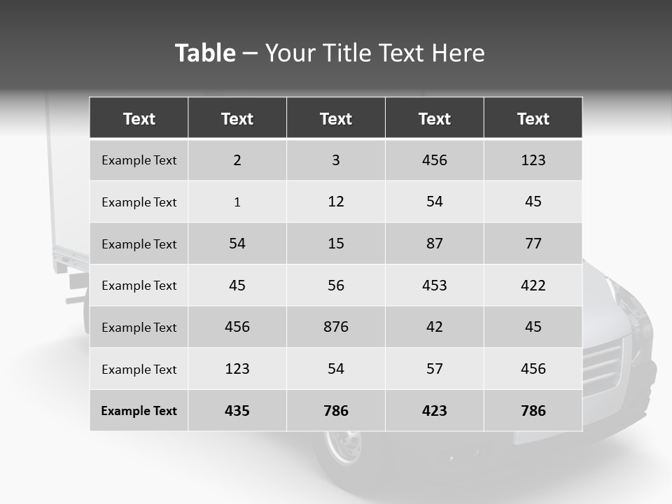Auto Trailer Render PowerPoint Template