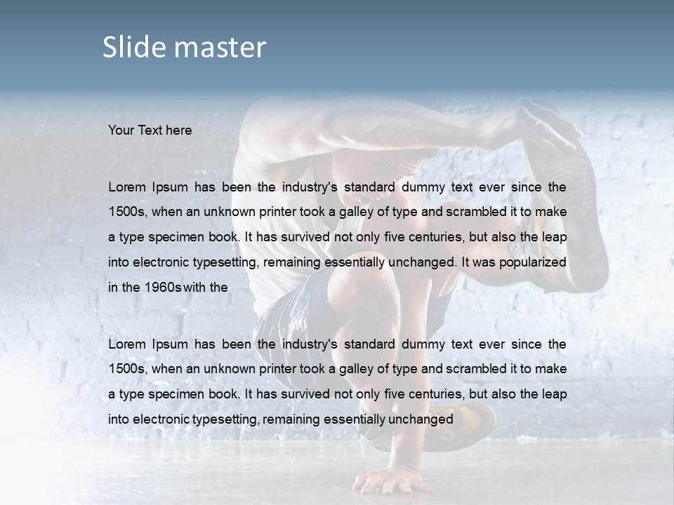 Sport Breakdancing Caucasian PowerPoint Template