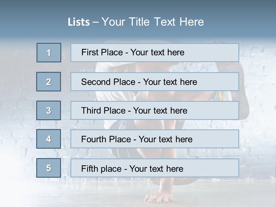 Sport Breakdancing Caucasian PowerPoint Template