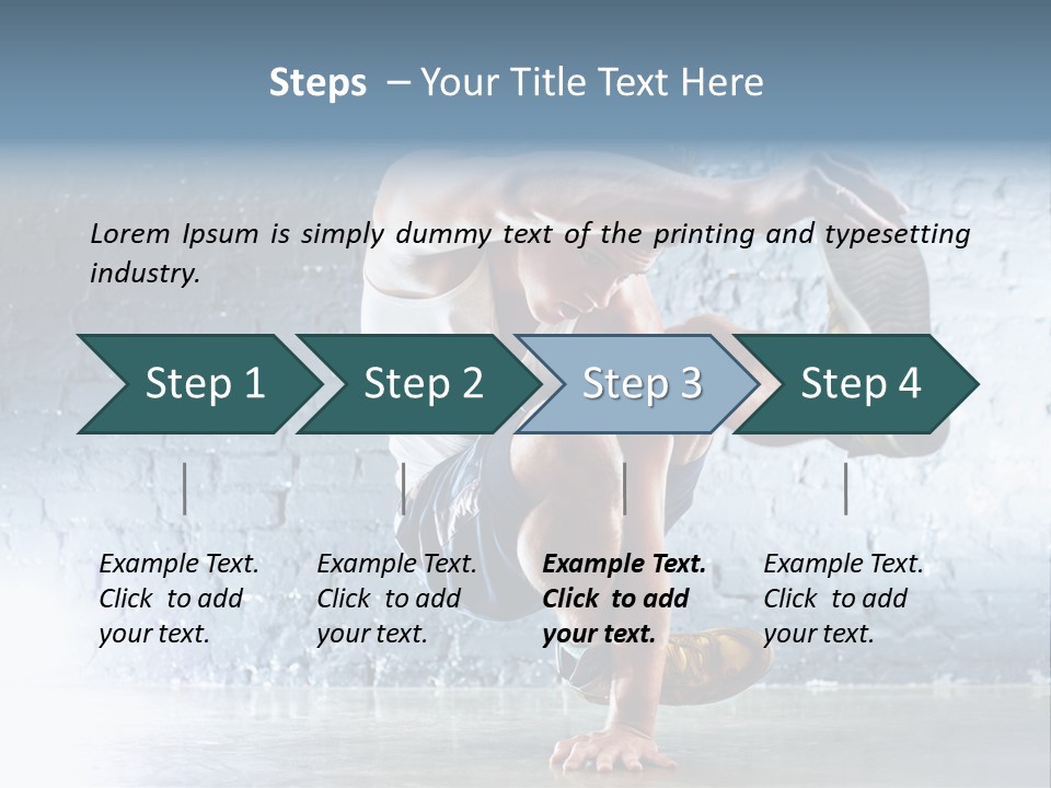 Sport Breakdancing Caucasian PowerPoint Template