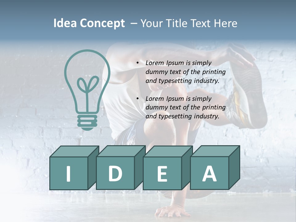 Sport Breakdancing Caucasian PowerPoint Template