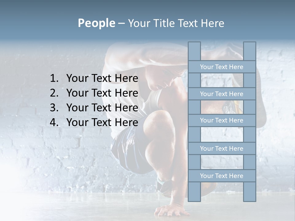 Sport Breakdancing Caucasian PowerPoint Template