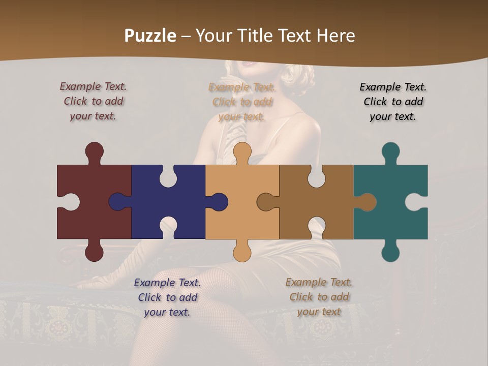 Luxury Woman Sofa PowerPoint Template