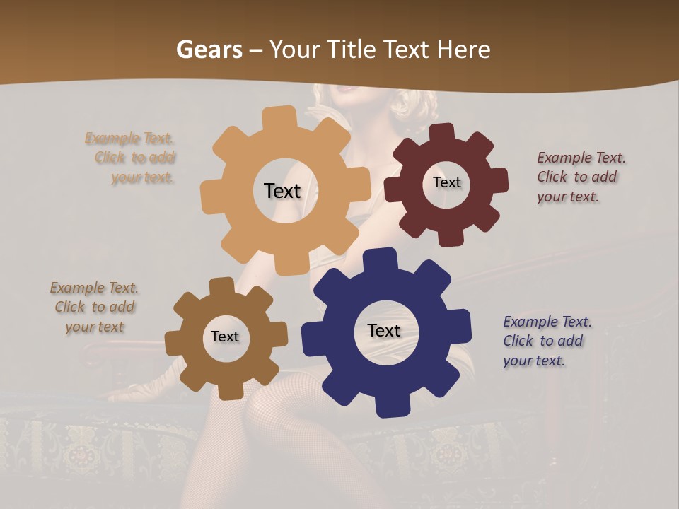 Luxury Woman Sofa PowerPoint Template