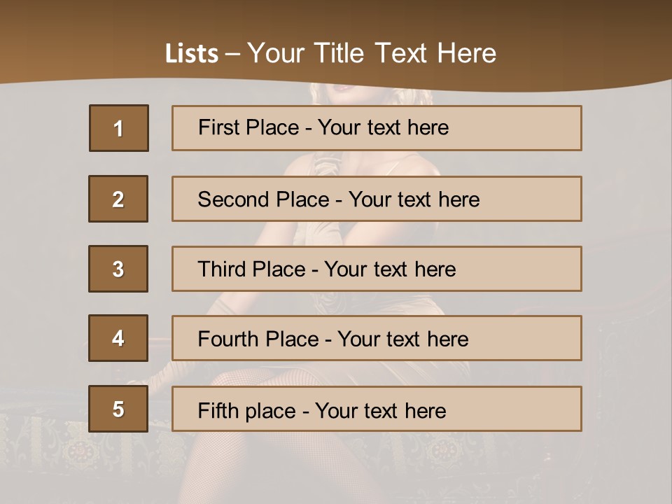 Luxury Woman Sofa PowerPoint Template