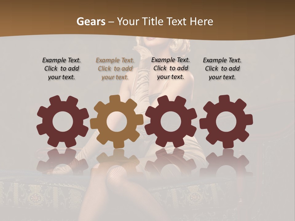 Luxury Woman Sofa PowerPoint Template