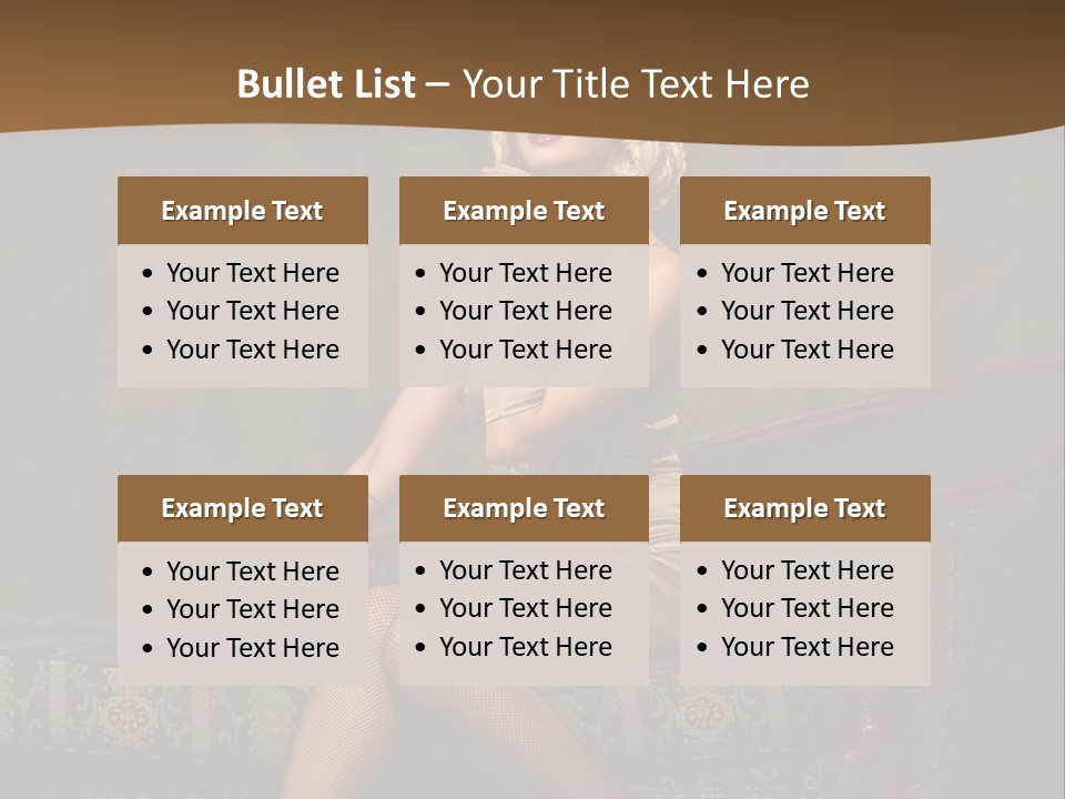 Luxury Woman Sofa PowerPoint Template