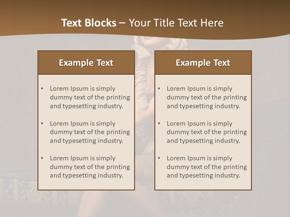 Luxury Woman Sofa PowerPoint Template