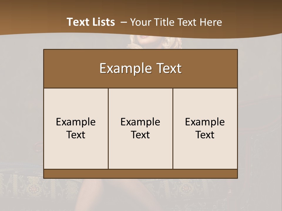 Luxury Woman Sofa PowerPoint Template