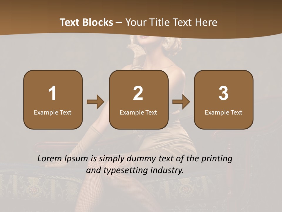 Luxury Woman Sofa PowerPoint Template