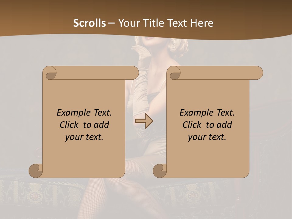 Luxury Woman Sofa PowerPoint Template