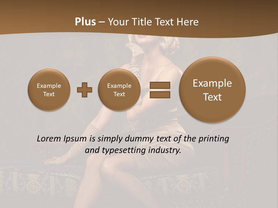 Luxury Woman Sofa PowerPoint Template