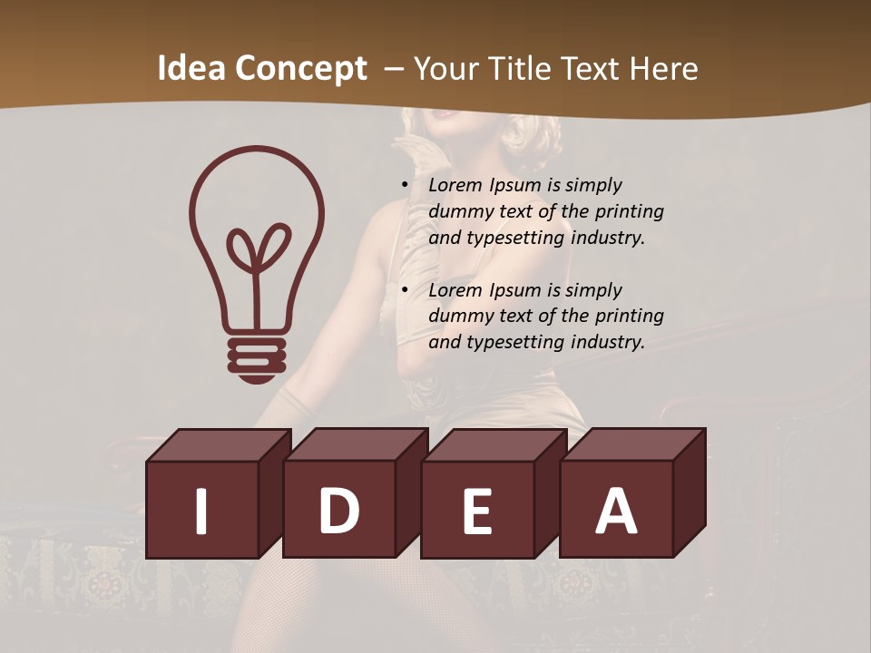 Luxury Woman Sofa PowerPoint Template