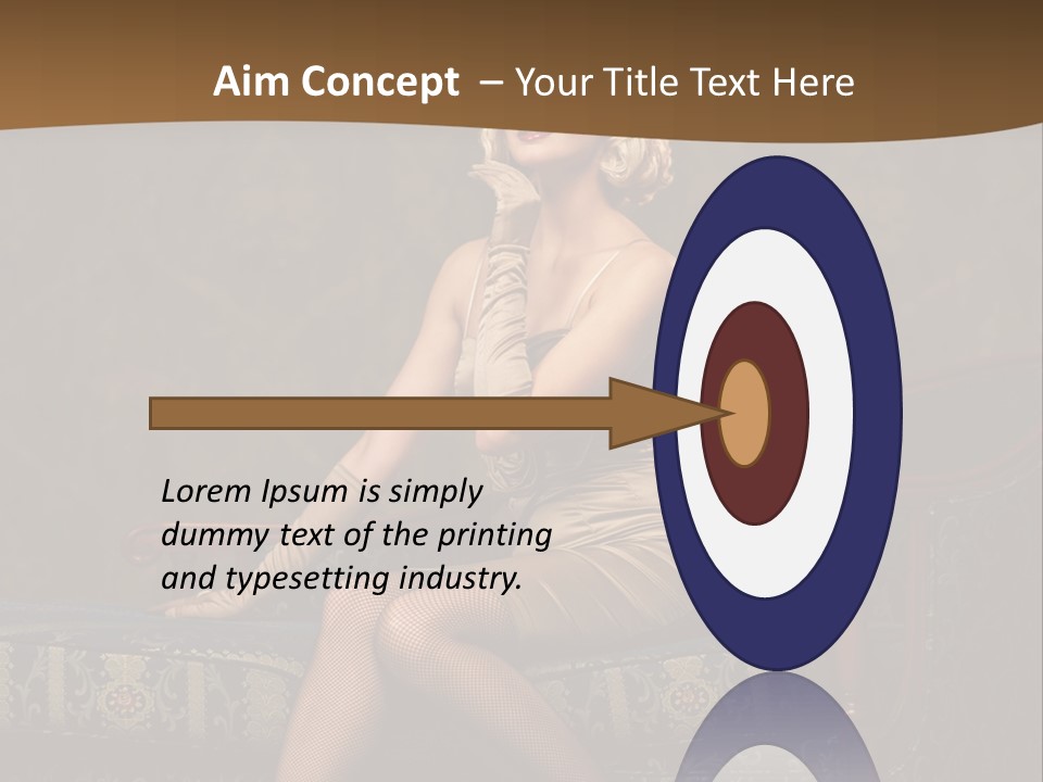 Luxury Woman Sofa PowerPoint Template