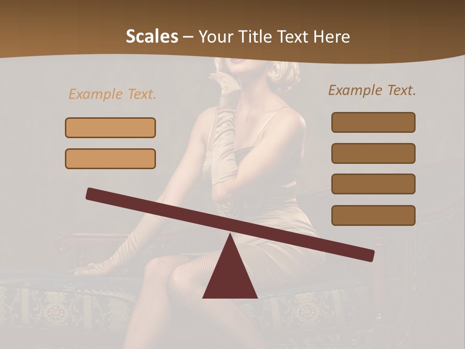 Luxury Woman Sofa PowerPoint Template