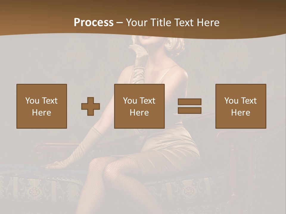 Luxury Woman Sofa PowerPoint Template