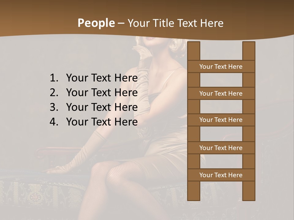 Luxury Woman Sofa PowerPoint Template
