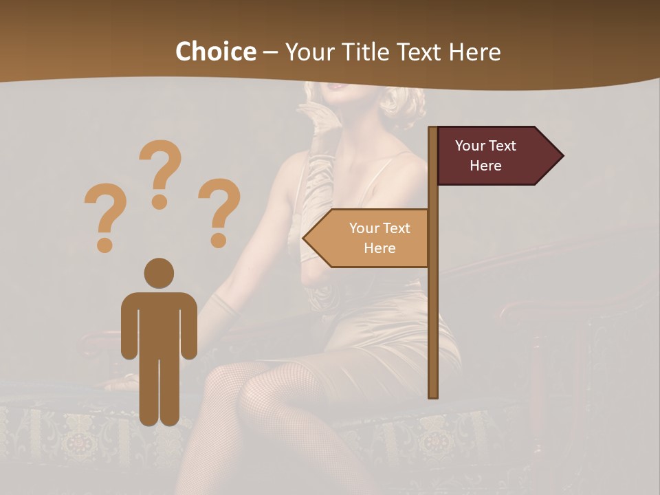 Luxury Woman Sofa PowerPoint Template