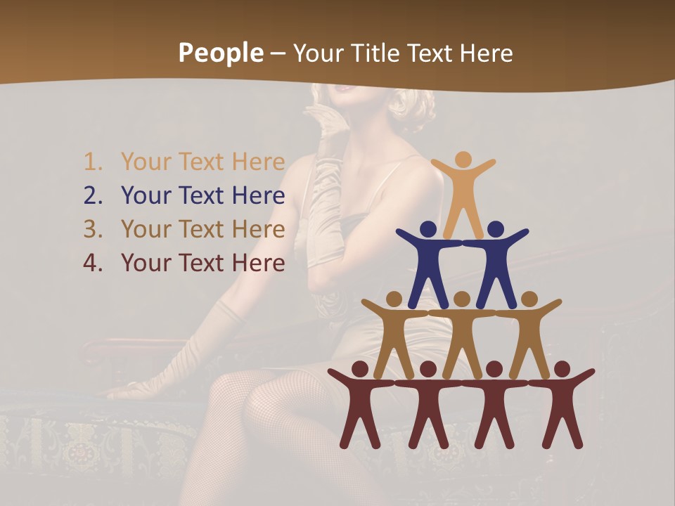 Luxury Woman Sofa PowerPoint Template