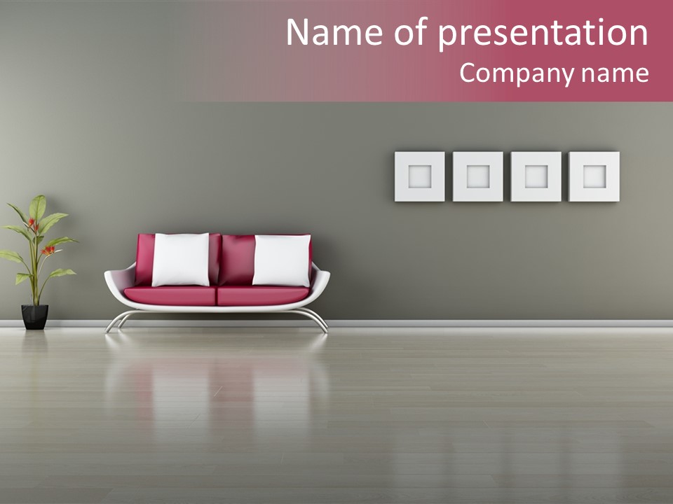 Residential Sofa Furniture PowerPoint Template