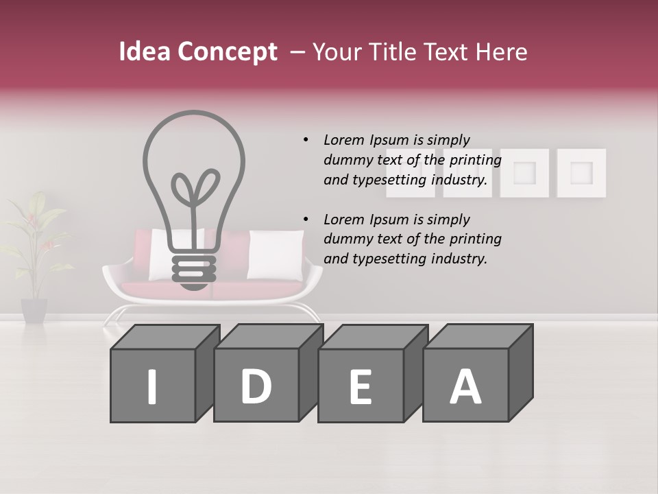 Residential Sofa Furniture PowerPoint Template