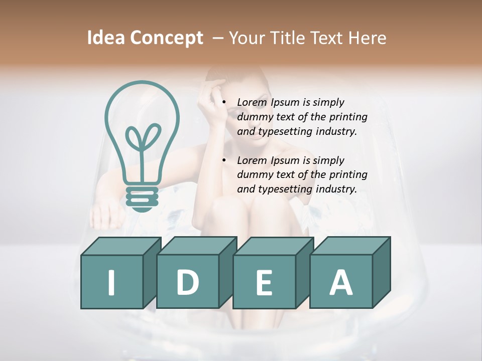 Look Female Shoulder PowerPoint Template