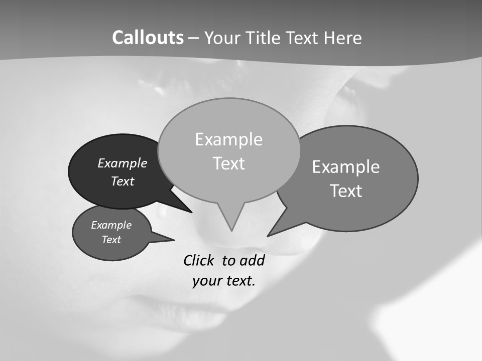 Little Black Cry PowerPoint Template