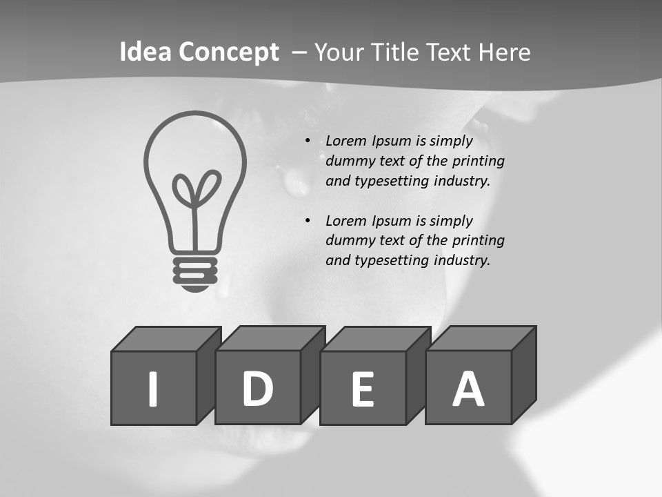 Little Black Cry PowerPoint Template