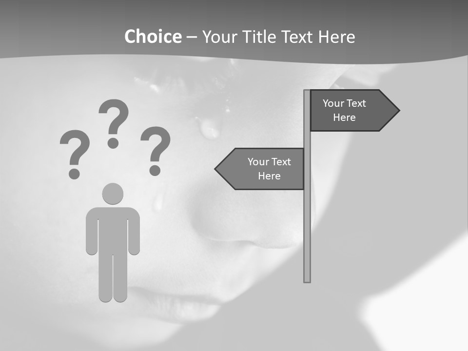 Little Black Cry PowerPoint Template