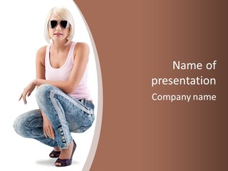 Contemporary Style Blonde PowerPoint Template