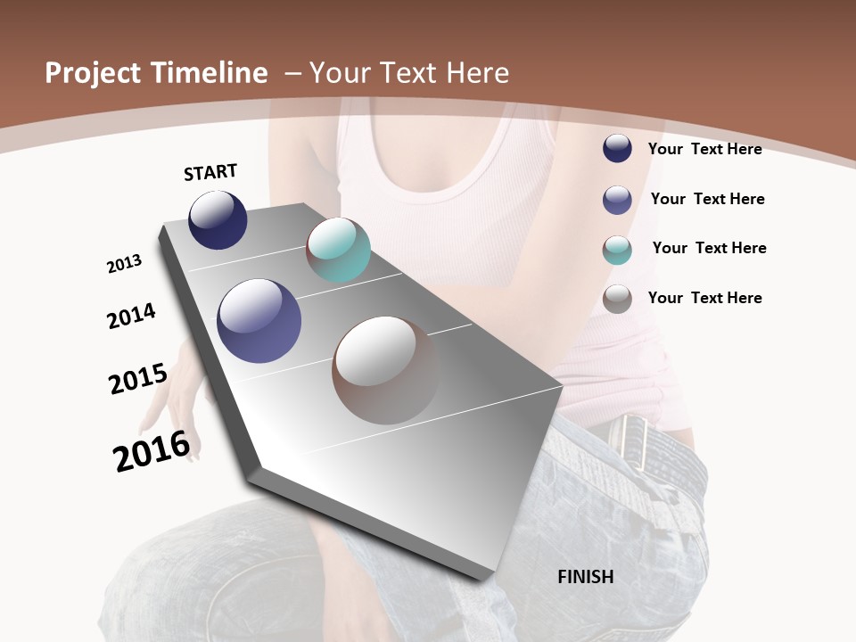 Contemporary Style Blonde PowerPoint Template