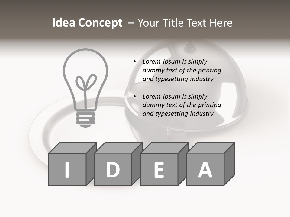 Dinner Plate Silver PowerPoint Template