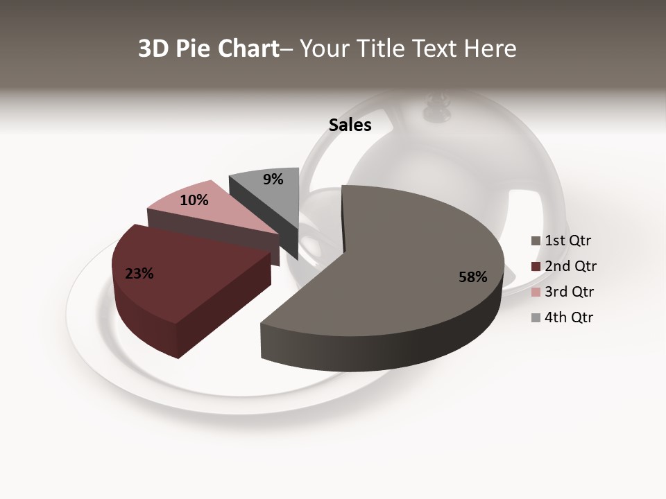 Dinner Plate Silver PowerPoint Template