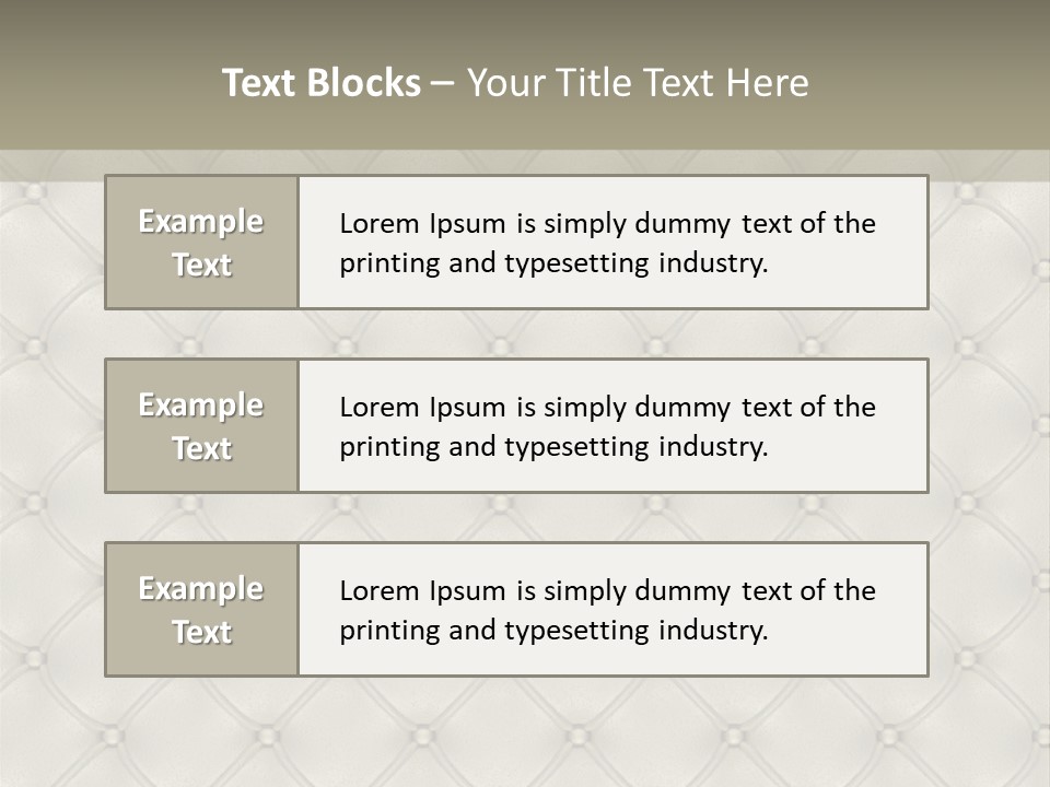 Interior Rhomb Fashion PowerPoint Template