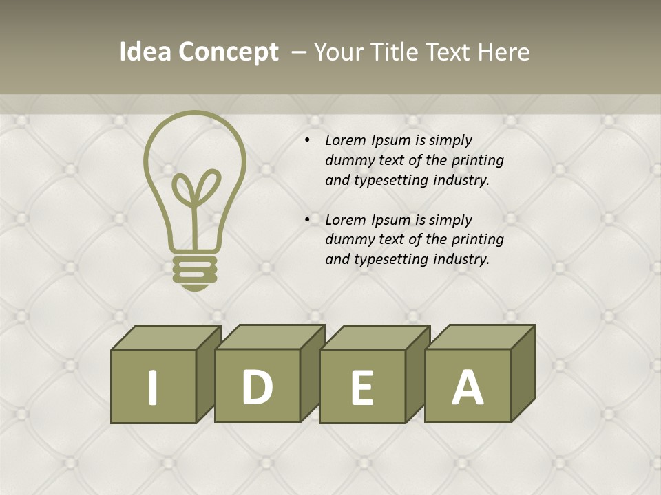 Interior Rhomb Fashion PowerPoint Template