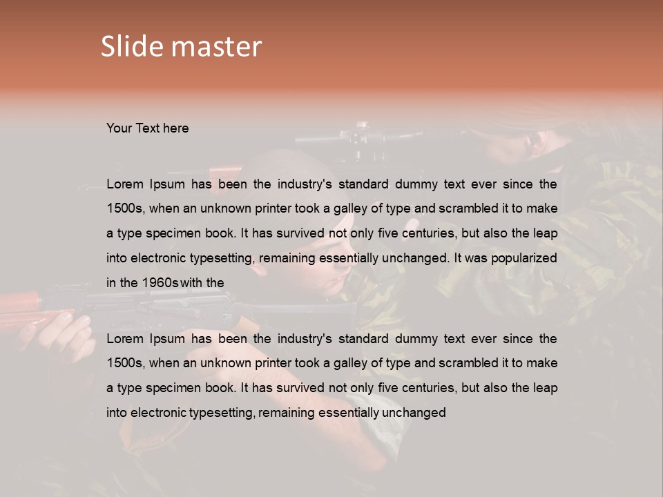 Commando Shoot Defend PowerPoint Template