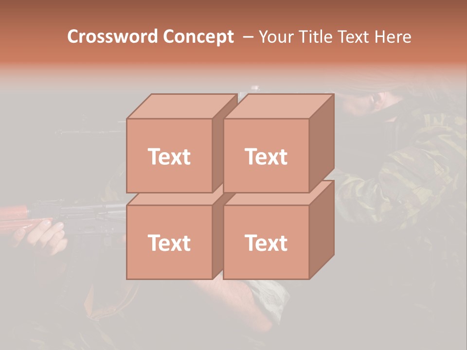 Commando Shoot Defend PowerPoint Template