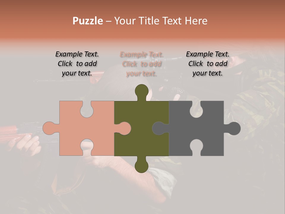 Commando Shoot Defend PowerPoint Template