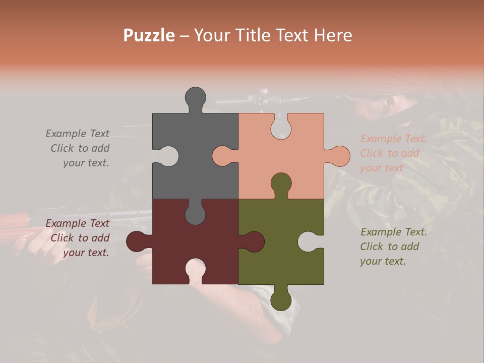 Commando Shoot Defend PowerPoint Template