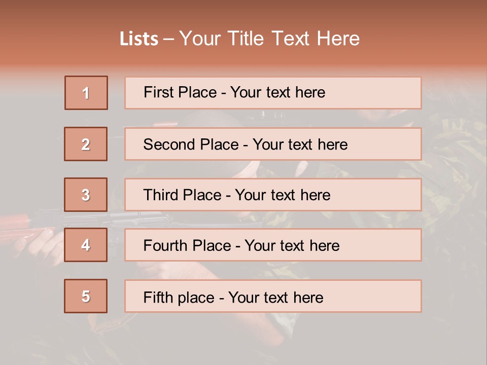 Commando Shoot Defend PowerPoint Template